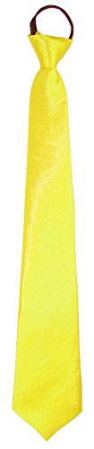 Aptafêtes - AC1270/JAUNEFLUO - Cravate satin jaune fluo