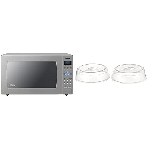 Panasonic Oven with Cyclonic Wave Inverter Technology 1250W 22 cuft Countertop Microwave Stainless SteelSilver Stainless Nordic Ware Splatter Microwave Cover 10 Inch Pack of 2 Clear