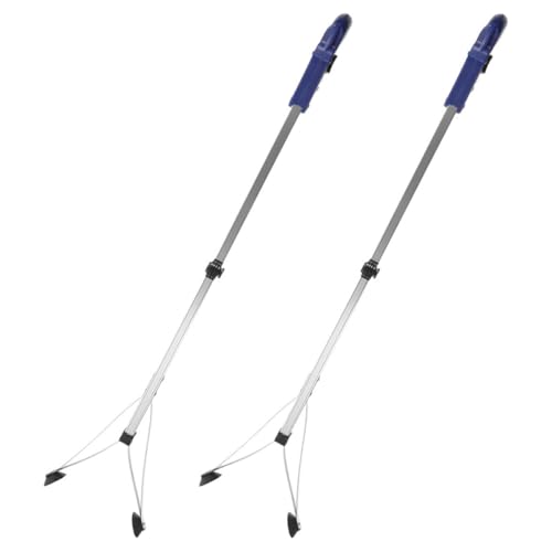 Didiseaon Pinza Raccoglitore di Rifiuti 2 Pezzi in Alluminio Pieghevole 83 Cm, Afferratore lungo Leggero per Giardino e Pulizia Esterna, Utensile Maneggevole per Raccolta Sicura e Multiuso