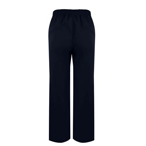 Linen Pants for Women 2025 Summer High Waist Elastic Straight Leg Lounge Pant Casual Loose Lightweight Beach Trousers3