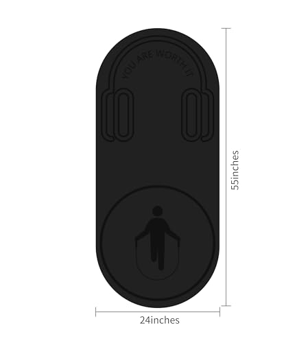 Image of Non-Slip Jump Rope Mat Shock Absorption Rope Skipping Mat for Adults & Children Home Indoor Workout Exercise Mat (Black)