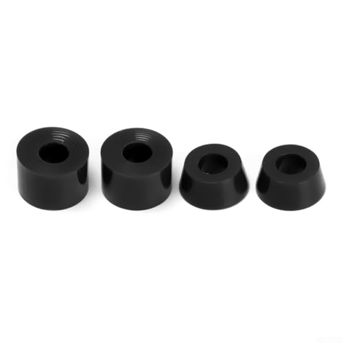 Jotekonoby PU Skateboard Bushings 11x16mm Conical Rebuild Kit for Trucks - High Elasticity Suspension, Abrasion Resistant Replacement Parts Compatible with(Black)