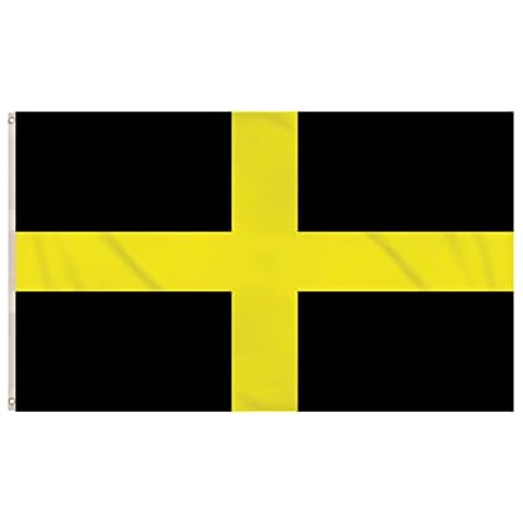 Ossian Premium Quality Flags - Large 5x3ft Double Stitched Durable Polyester Collectable Souvenir National Supporters Fans Decoration with Brass Eyelets for Indoor Outdoor Use (St David Cross) Cover