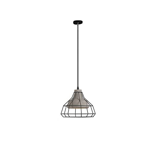 Lampe suspendue en ciment d'art de fer au design géométrique intemporel