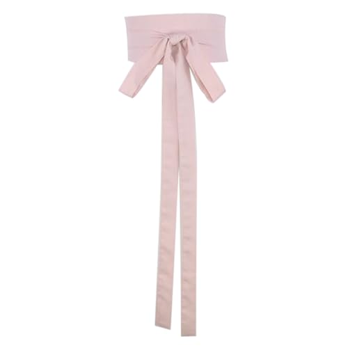 Inzegao Cotton Linen Obi Belt for Women Lengthened Lace-Up Wrap Waist Wide Cinch for Dress Self Knot Tie Waistband Belts