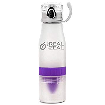 Fruit Infuser Water Bottle – Unique design – 24oz – Flip-Top BPA Free – Bonus Gifts (7 Color Options)