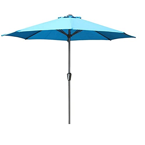 Parasol excéntrico con protección UV y manivela para terraza en color beige