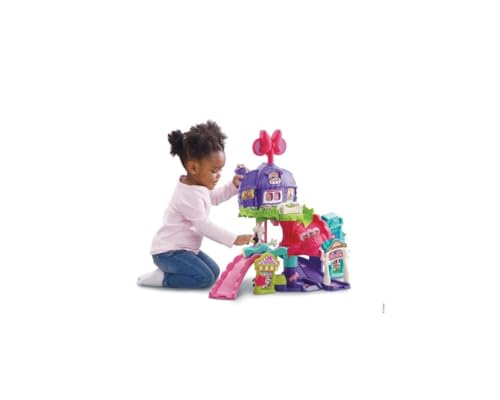 VTech Tut Tut Bolides Disney Le Monde Enchanté de Minnie avec Voiture Cabriolet Magique de Minnie Mouse Circuit Voitures 4 Zones Magiques Cadeau Enfant de à Contenu en Français - vue 2