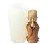 BIOLIVING 3D Buddhist Monk Silicone Mold DIY Handmade Novice Monk Shape Plaster Clay Candle Making Mould Buddha Statu Crafts Decoration