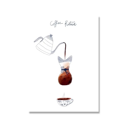 Affiche café nuancier torréfaction cadeau original avec cadre