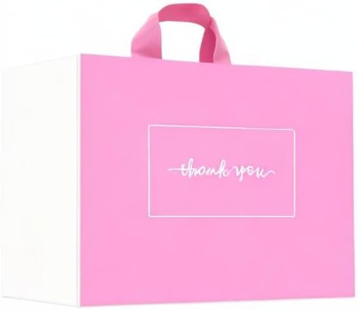 Miniatura 7 de Thank You Merchandise Bags 50Pcs 10x12In Pink Thank You Bags Bulk - Extra Thick 3.1Mil Customer Bags for Small Business - Small Thank You Shopping