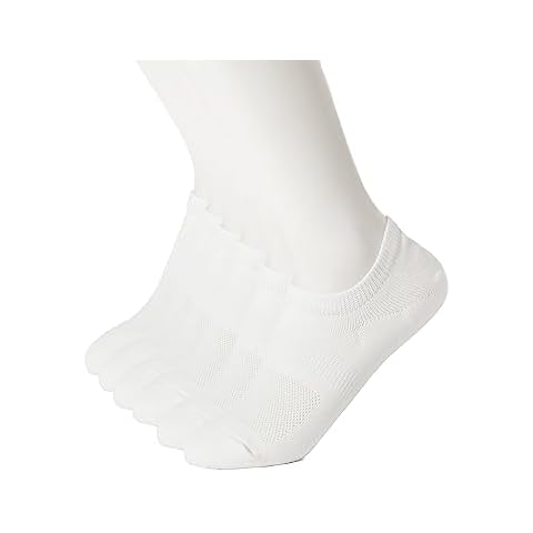 Jsimmotd 6 Pairs Unisex Cotton Ankle Socks, Mesh Breathable No Show Socks，Thin Low Cut Cotton Socks For Casual,Athletic(White) Cover