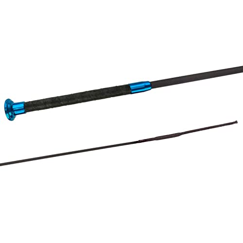 Fouet de dressage Fleck bleu en soie au toucher Premium pour cavalier exigeant