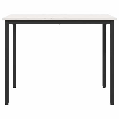 Table blanche en bois et acier réglable pour petits espaces bureau stable - 4
