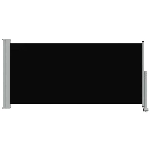 Store latéral extérieur noir résistant aux intempéries pour jardin moderne - 5