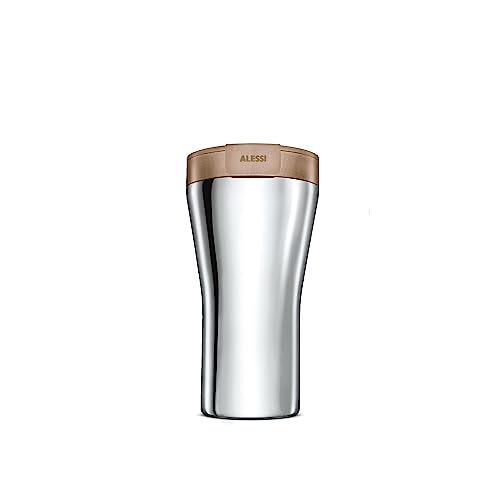 Alessi Caffa GIA24 BR - Design Doppelwandige Travel Mug aus Edelstahl 18/10...