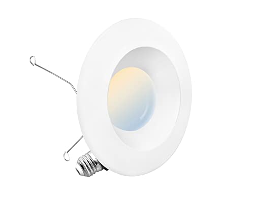 INFIBRITE 5 and 6 Inch 5CCT Selectable 12W 1100LM Recessed Retrofit LED Sleek Series Downlight Kit (Includes E26 Connector), Dimmable, Wet Rated