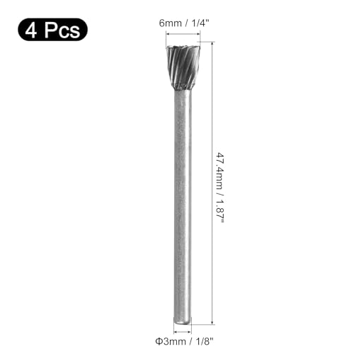 Fresas rotativas de carburo de tungsteno 4 piezas 6mm miniatura 2