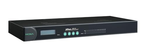 MOXA NPort 5650-16 - 16 Ports Rackmount Serial Device Server, 10/100 Ethernet, RS-232/422/485, RJ-45 8pin, 15KV ESD
