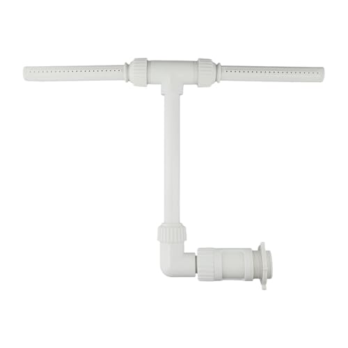 Fontaine de piscine double pulvérisation en PVC blanc - 2
