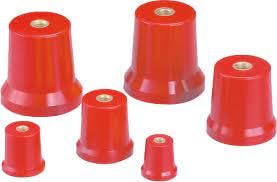 Conical DMC Electrical Insulator, Red, for Lightning Arrester and Earthing, GI/Copper Strip (Size 30x8, Pack of 5)-image-24