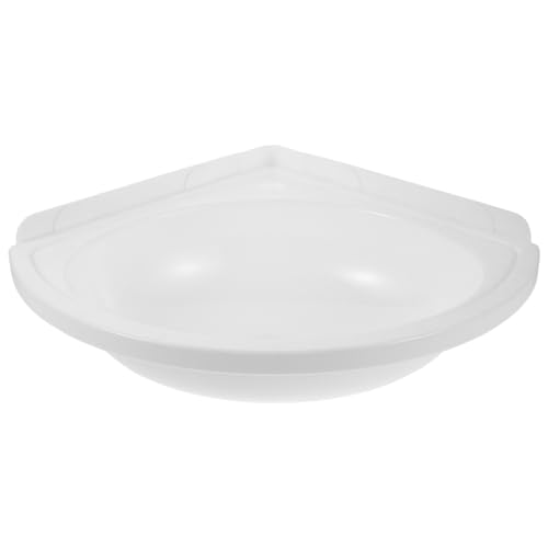 WATIIFUFU Lavabo Triangular de Pared Pequeño de Plástico Fregadero de Esquina para Baño y Balcón Lavabo Compacto para Colgar Pared Adecuado para Espacios Reducidos y Caravanas