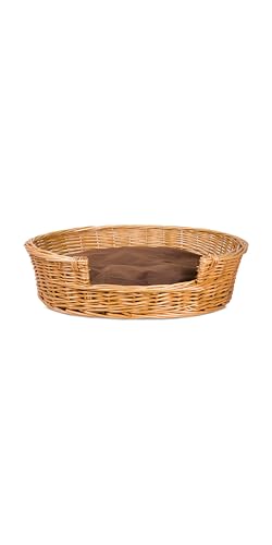 green leaves Honey Color Wicker Basket for Pet Dog Bed With Cotton Cushions at Home and Living Spaces Oval Shape (Small) green leaves Honey Color Wicker Basket for Pet Dog Bed With Cotton Cushions at Home and Living Spaces Oval Shape (Small)