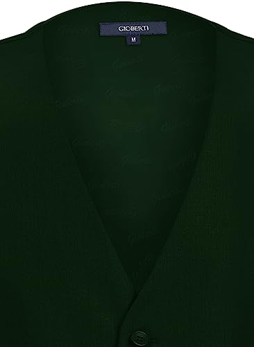 Gioberti Men's Formal Suit Vest Fit for Business or Casual Dress, Hunter Green, 3X-Large