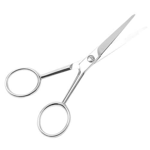 Mobestech Tijeras para Barba y Bigote Antideslizantes de Acero Inoxidable Cortapelo Facial Ergonómicas para Recortar Cejas y Perfilado Masculino Uso Seguro y Preciso