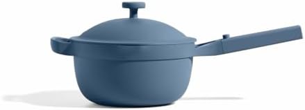 Our Place Perfect Pot - Mini Non-Stick Ceramic Sauce Pan with Lid | Versatile Cookware for Stovetop and Oven | Steam, Bake, Bra, Roast | PTFE and PFOA Free | Toxin Free and Easy Care | Blue Salt