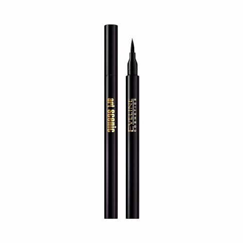 Eveline Cosmetics Art Scenic Präzisions-Marker Eyeliner - Tiefschwarz, langanhaltende 24-Stunden wasserfeste Formel für verführerische Augen