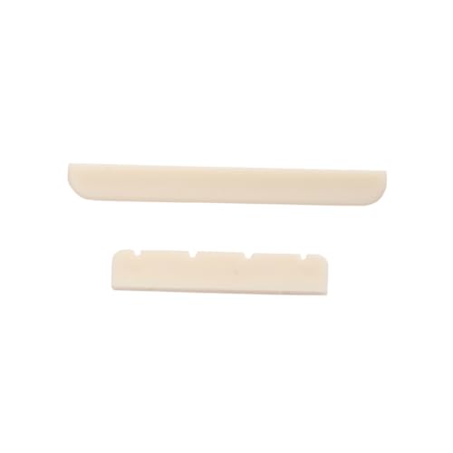 FUNOMOCYA Guitar Saddle and Nut Replacement Kit White Plastic for Classical Guitar Durable Easy to Cut to Fit for Restoring Old Damaged Parts
