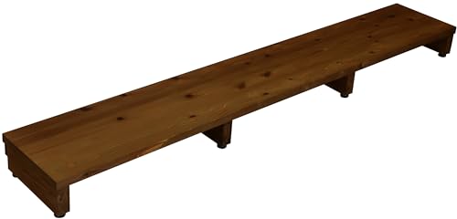 WOODPRO 国産杉 玄関 段差 解消 踏み台 ステップ 幅180cm×奥行30cm×高さ14.5cm(アジャスターで高さ13〜14.5cm調整可) マロン色 横幅は1cm単位でオーダー可 受注生産