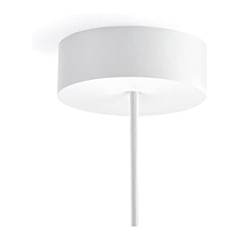 CANOMAG® Deckenbaldachin, Large, Formschöne magnetische Baldachin mit integrierte Zugentlastung, Ø10,7 cm, Matt Weiss, Polycarbonat - Made in Germany Cover