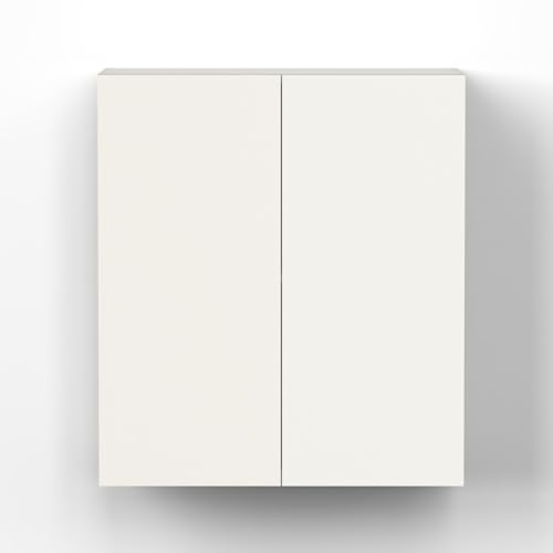 Image of BLUEWUD Opryt Engineered Wood Kitchen Cabinet Rack, Wall Mounted Storage Crockery Cabinet Unit for Kitchen Utensils, Jars, Spices, Space Saving Modular Cupboard for Home & Kitchen DIY (White)