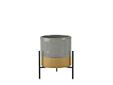 Couleur : gris, noir Villa Collection Vase en céramique avec Support, Ø 18 x 26 cm.
