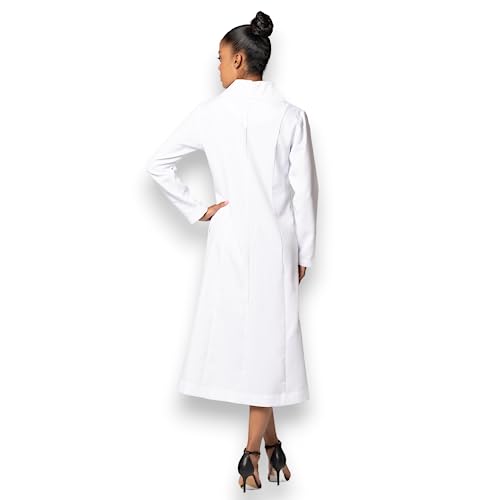 Button Front Clergy Dresses for Women - Elegant Church Dress & Uniform, Clergy Robes Women Choir Robe G116744