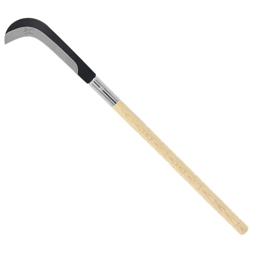 Zenport K318 77.5cm (30.5-inch) Long Curved Sickle 9 Inch Carbon Steel Blade Beige