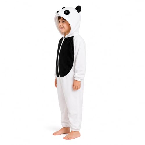Image of Raj Costume Animal Fancy Dress Costume for Boys & Girls | Hooded Full Body Wildlife Zoo Animal Jumpsuit | Soft Costume for School Function, Fancy Dress, Halloween, Birthday, Cosplay & Role Play