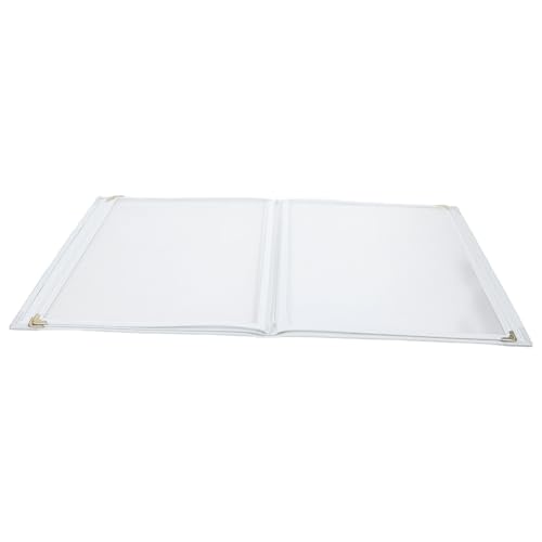 Couverture de menu A4 lavable en PU blanc pour protéger vos cartes des taches