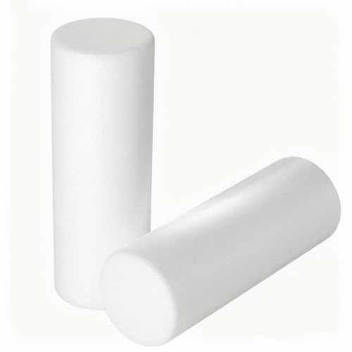 MFPMTUXO Cylinder Bolster Pillow Insert Set of 2 Bedding Round Pillows Inserts for Indoor and Outdoor Foam Filled Only Insert (White 6 * 17in)