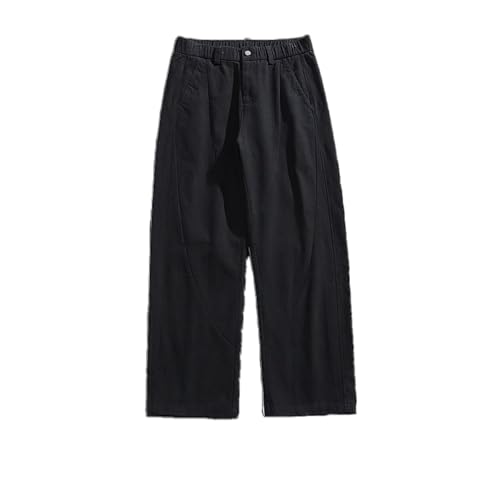 Pantalon Cargo Droit Haut de Gamme Style Japonais Toile Renforcée Homme