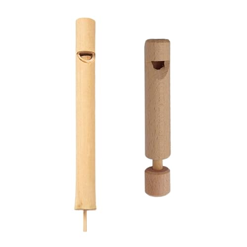 DUINIU 2 Piezas De Silbatos Push-Pull, Silbatos De Madera, Silbatos Dulces, Creativos, Tocando Instrumentos Musicales.