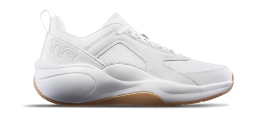 TYR Women's CXT-Flow – Lightweight Cross-Training Shoe with Breathable Mesh Upper, Cushioned Support & Flexible Fit for Gym, HIIT & Everyday Training White/Gum by TYR - Used condition - Image 2
