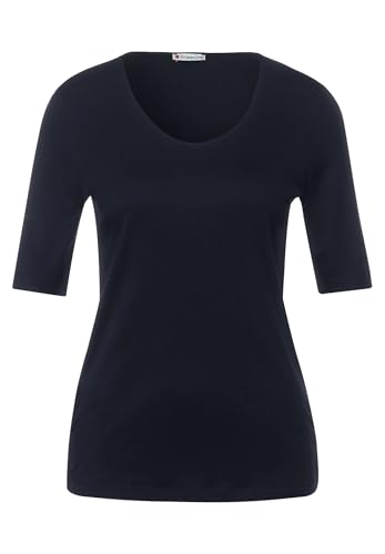 Street One Damen T-Shirt New Palmira, Deep Blue (Blau), 42
