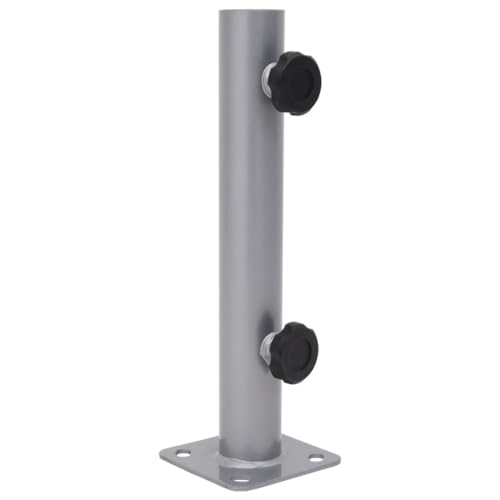 vidaXL Sonnenschirmständer, Schirmständer für Ø32/34/38mm Mast, Schirmhalter für Sonnenschirm, Sonnenschirmhalter Sonnenschirmfuß, Silbern Stahl