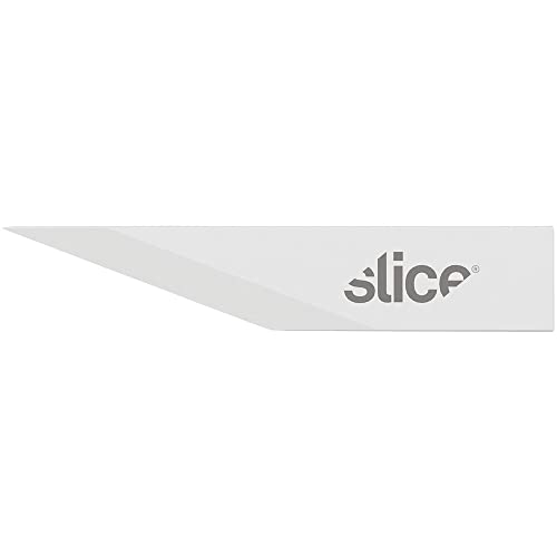 Slice 10519 Bastelklinge (gerade, spitz) • 4 Keramik-Ersatzklingen für Slice Bastelmesser & Skalpell • Messer für präzise Schnitte • Fingerfreundlich, langlebig, rostfrei