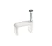 THE CIMPLE CO - Dual, Twin, or Siamese Coaxial Cable Clips, Cat6, Electrical Wire Cable Clip, 1/2 in Nail Clip and Fastener, White (100 Pieces per Bag)