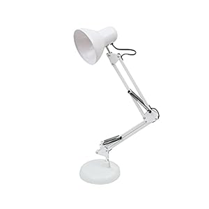 BEL AIR HOME – Lampe de bureau articulée Antigona 1xE27 (BLANCHE) (Blanc)