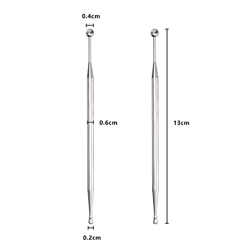 Dual Head Facial Reflexology Tools, 1Pcs Stainless Steel Portable Ear Acupuncture Body And Ear Point Probe Massage Tool Acupuncture Pen #TOP5